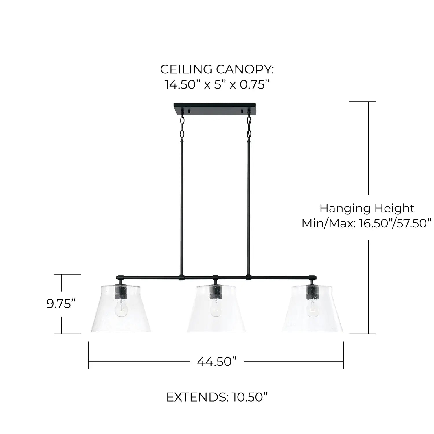 CAPITAL LIGHTING, BAKER LINEAR CHANDELIER, LINEAR LIGHT