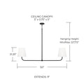 CAPITAL LIGHTING, BRODY LINEAR CHANDELIER, LINEAR LIGHT