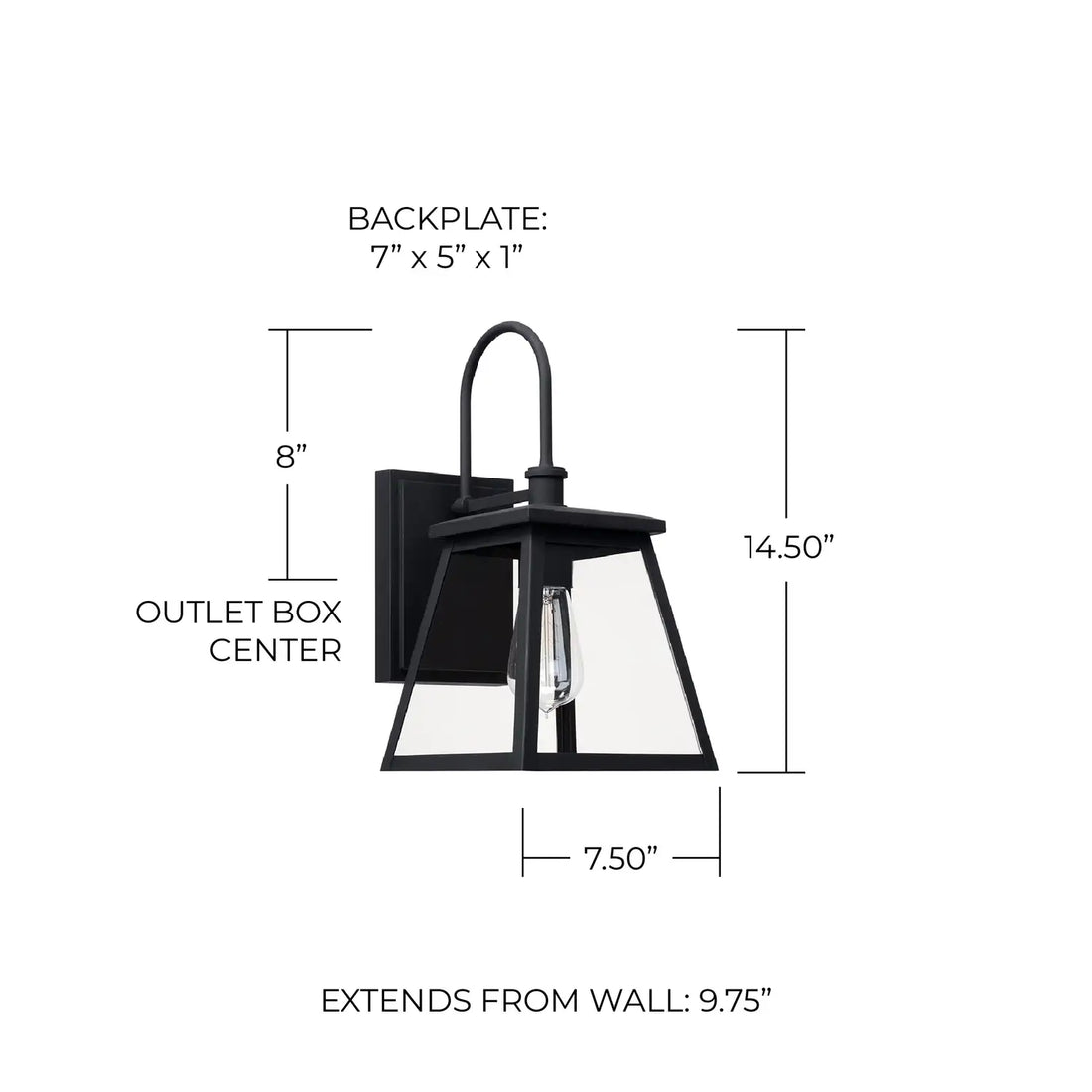 CAPITAL LIGHTING, BELMORE OUTDOOR WALL-LANTERN, OUTDOOR WALL LIGHTS