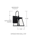 CAPITAL LIGHTING, BELMORE OUTDOOR WALL-LANTERN, OUTDOOR WALL LIGHTS