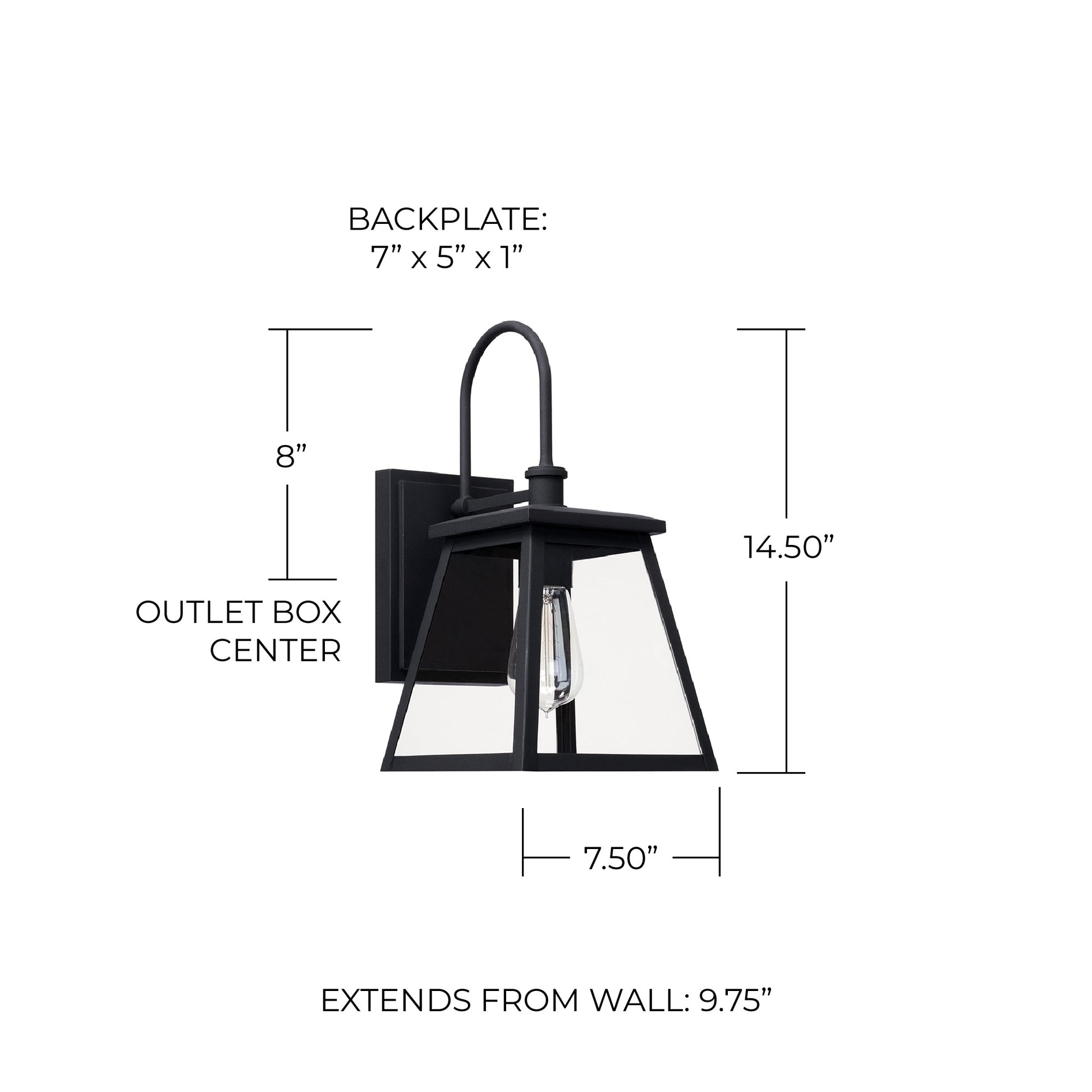 CAPITAL LIGHTING BELMORE OUTDOOR WALL-LANTERN