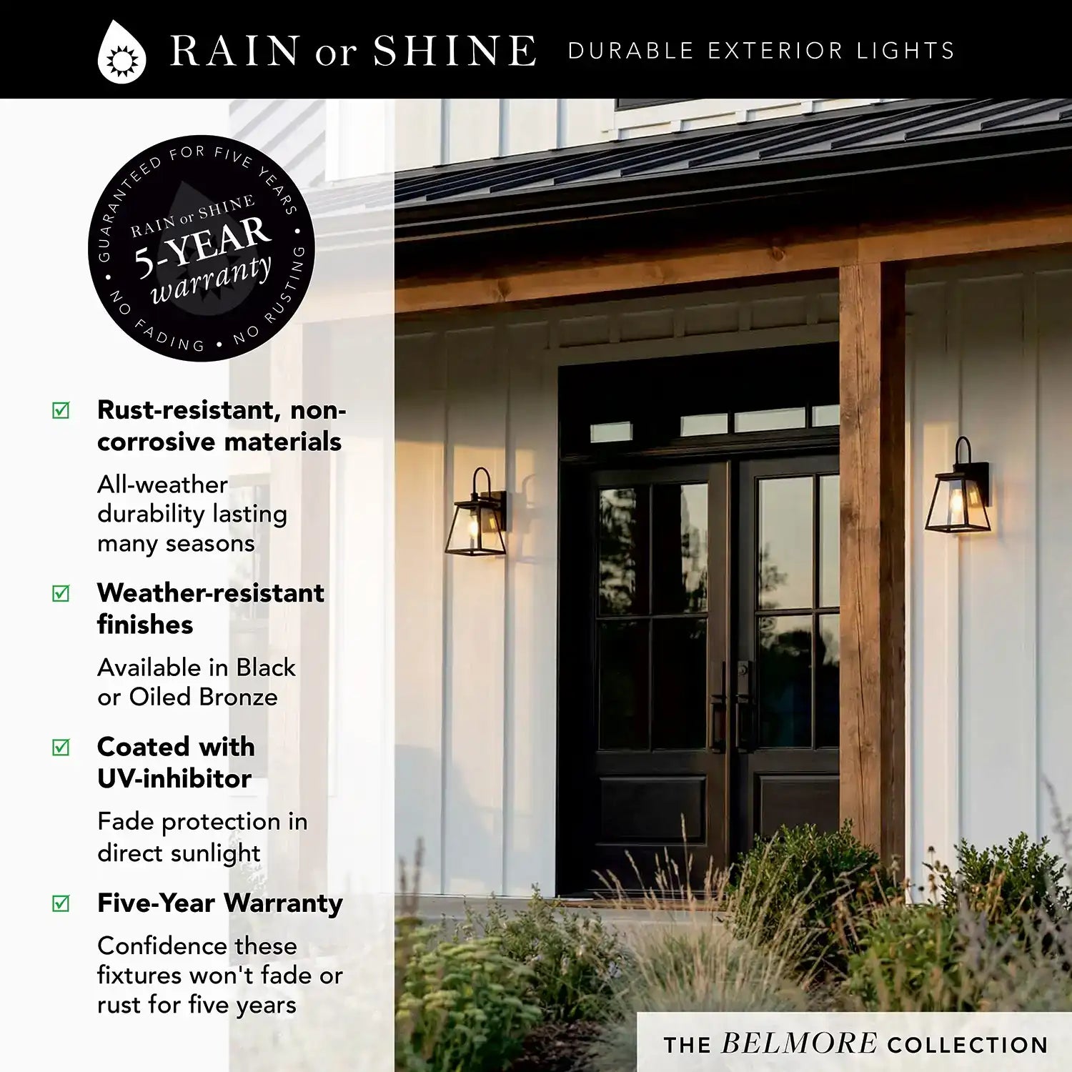 CAPITAL LIGHTING, BELMORE OUTDOOR WALL-LANTERN, OUTDOOR WALL LIGHTS