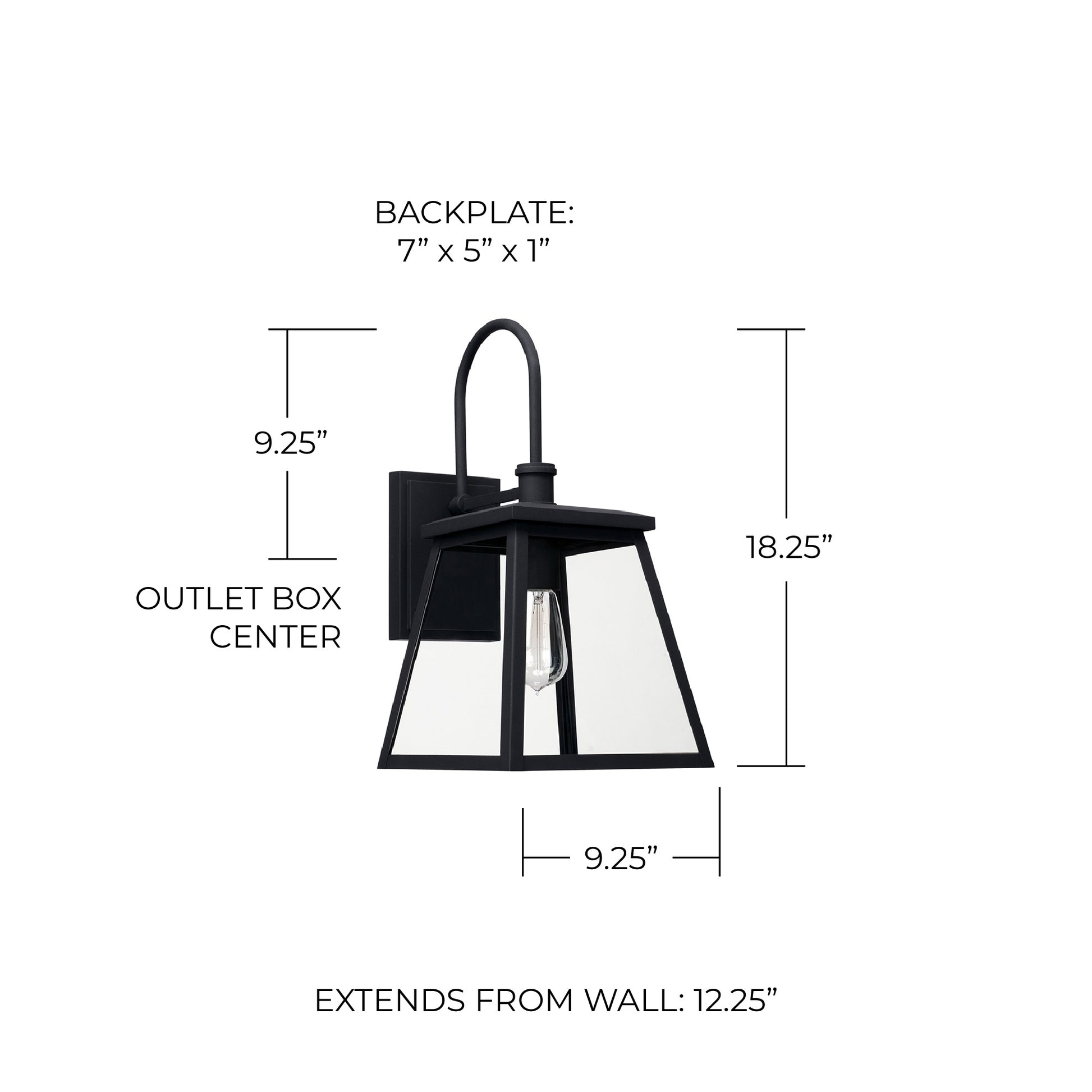 CAPITAL LIGHTING BELMORE OUTDOOR WALL-LANTERN