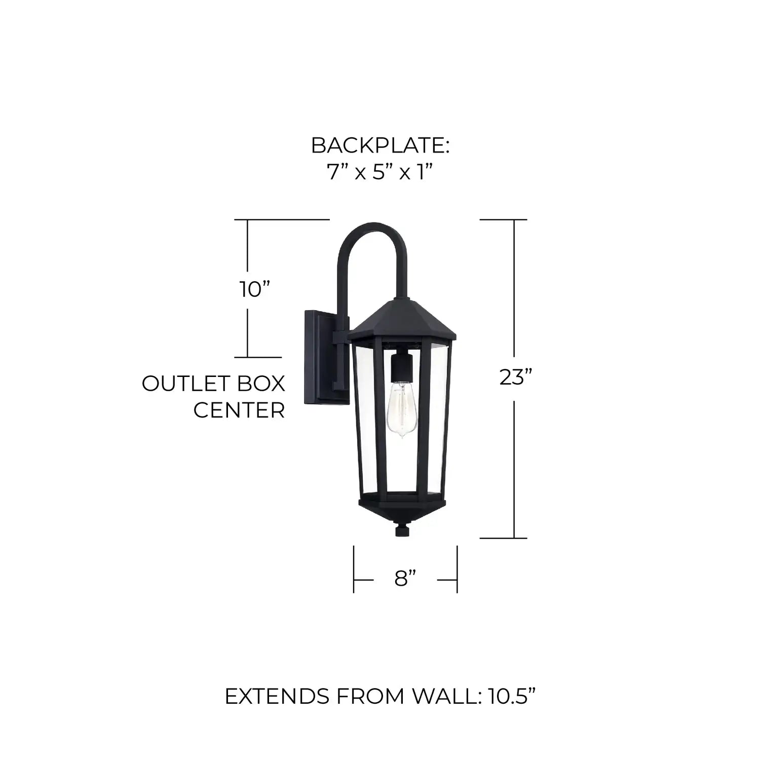 CAPITAL LIGHTING, ELLSWORTH OUTDOOR WALL-LANTERN, OUTDOOR WALL LIGHTS