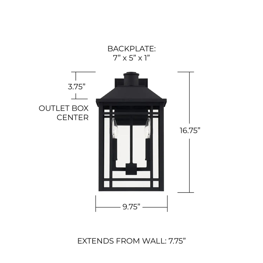 CAPITAL LIGHTING, BRADEN OUTDOOR WALL-LANTERN, OUTDOOR WALL LIGHTS