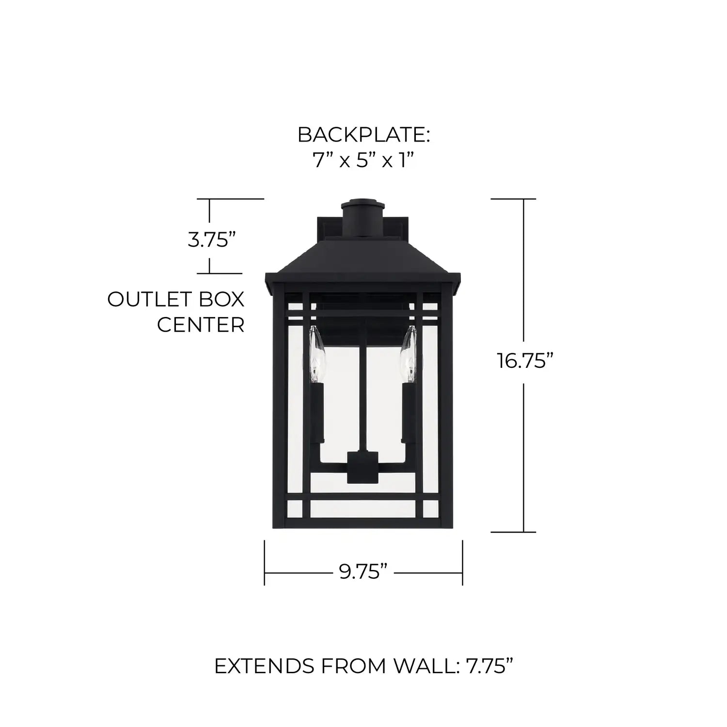 CAPITAL LIGHTING, BRADEN OUTDOOR WALL-LANTERN, OUTDOOR WALL LIGHTS