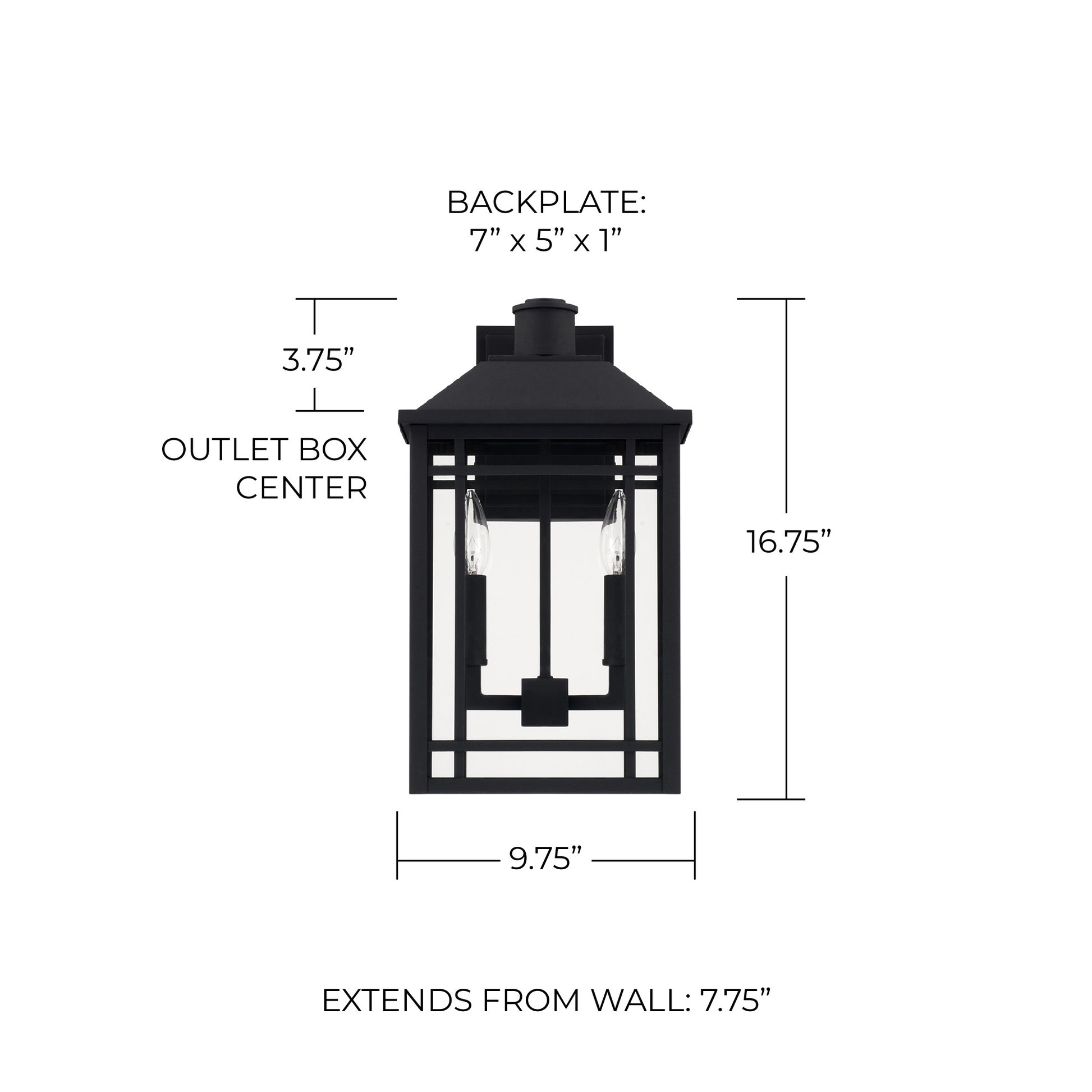 CAPITAL LIGHTING BRADEN OUTDOOR WALL-LANTERN