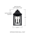 CAPITAL LIGHTING, BRADEN OUTDOOR WALL-LANTERN, OUTDOOR WALL LIGHTS