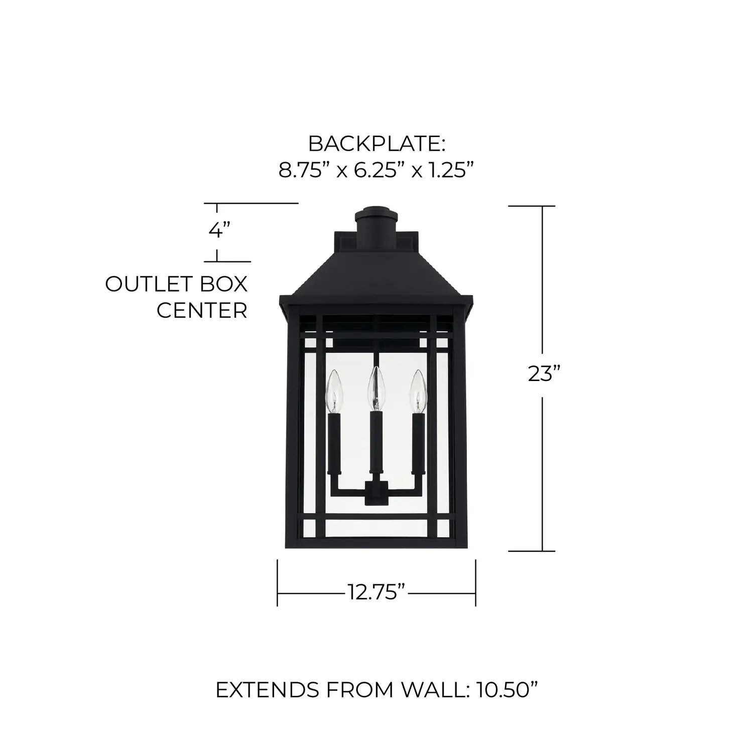 CAPITAL LIGHTING, BRADEN OUTDOOR WALL-LANTERN, OUTDOOR WALL LIGHTS