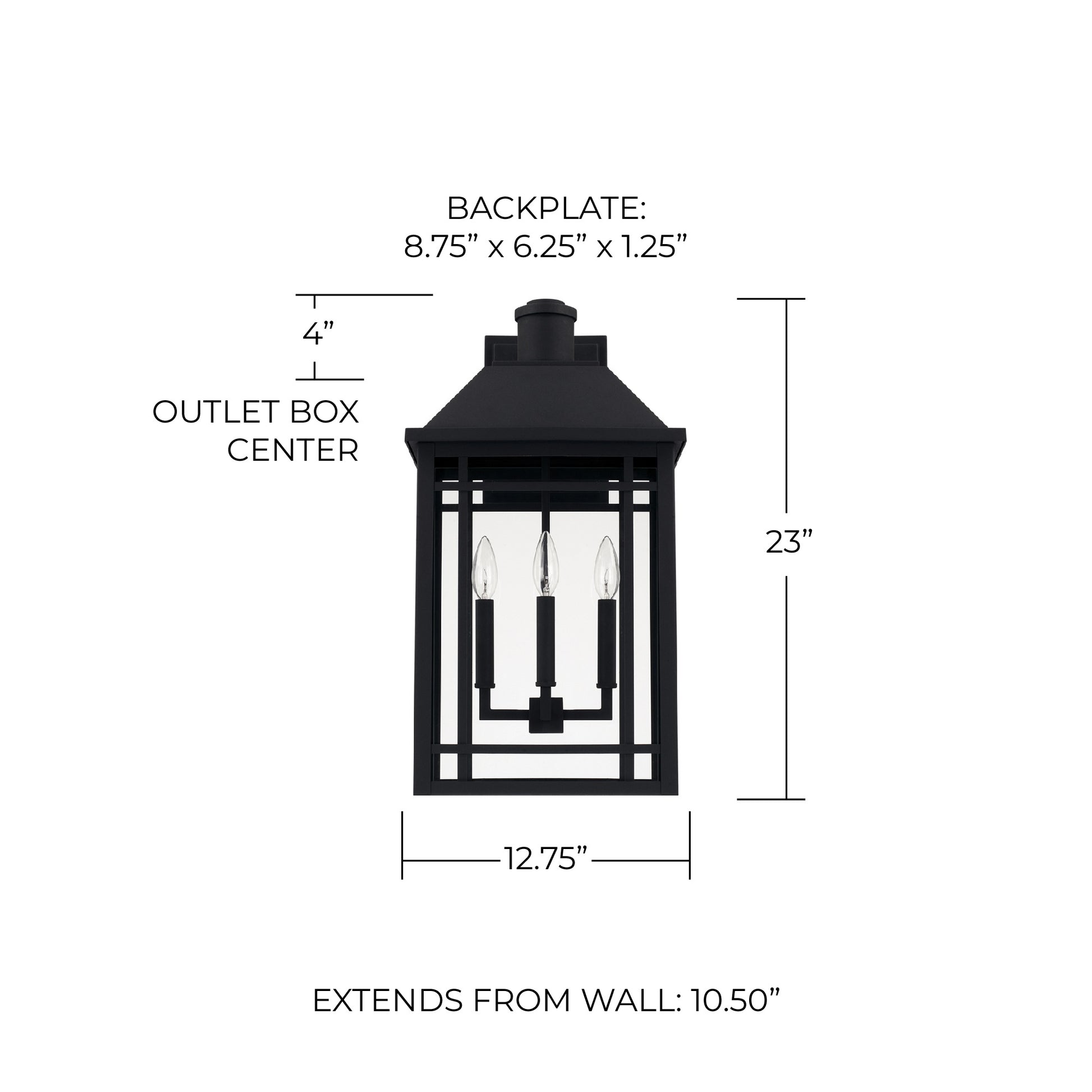 CAPITAL LIGHTING BRADEN OUTDOOR WALL-LANTERN