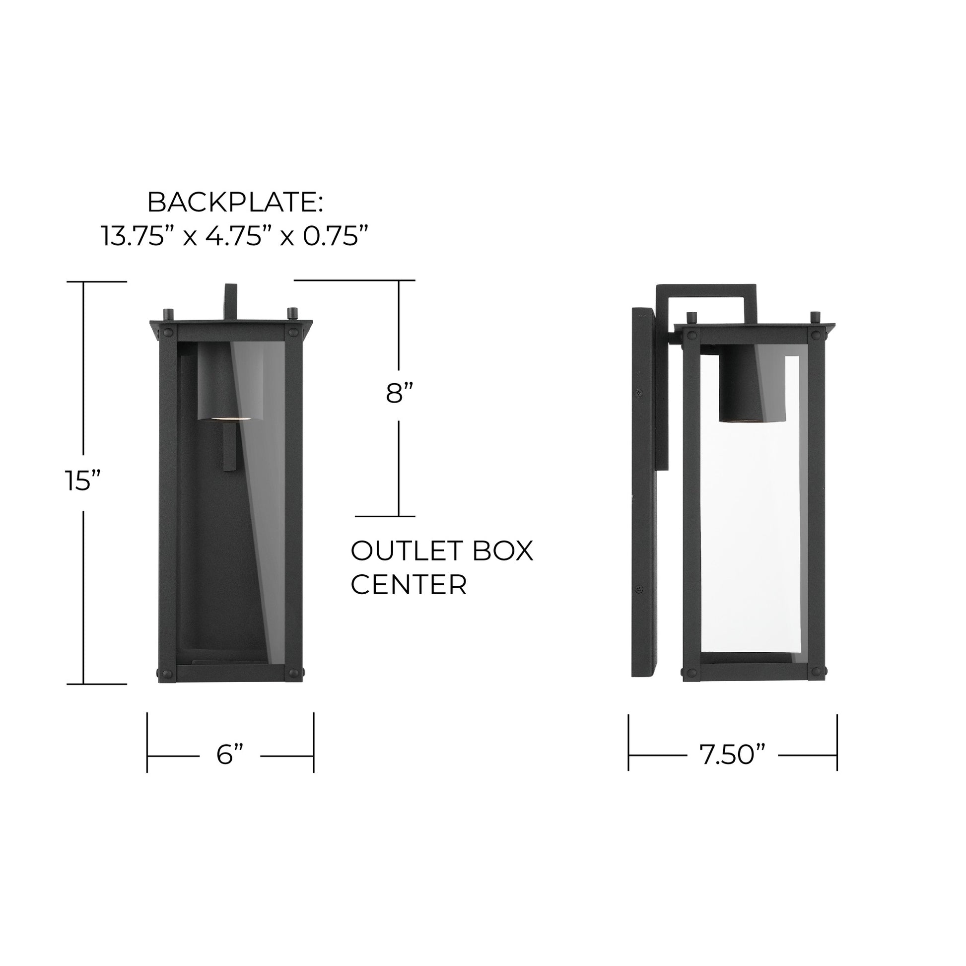 CAPITAL LIGHTING HUNT OUTDOOR WALL-LANTERN