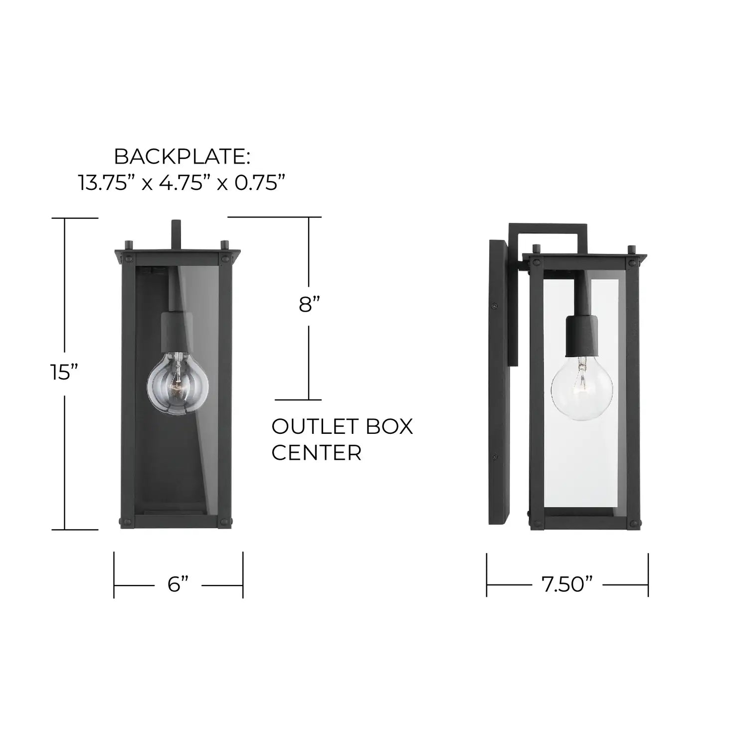 CAPITAL LIGHTING, HUNT WALL MOUNT, OUTDOOR WALL LIGHTS