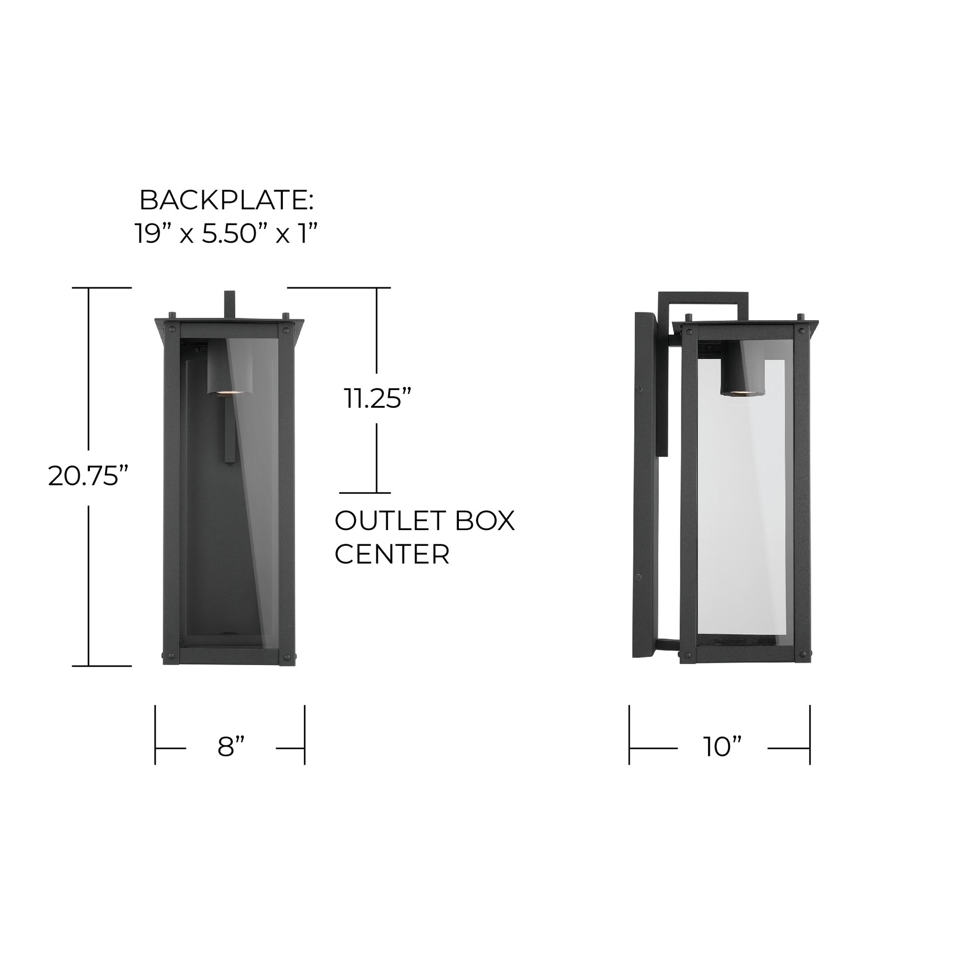 CAPITAL LIGHTING HUNT OUTDOOR WALL-LANTERN