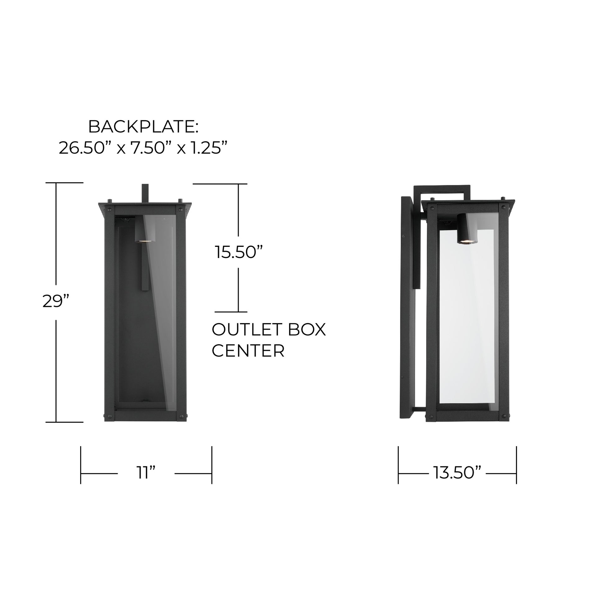 CAPITAL LIGHTING HUNT OUTDOOR WALL-LANTERN