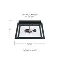 CAPITAL LIGHTING, LEIGHTON OUTDOOR FLUSH, OUTDOOR CEILING LIGHT