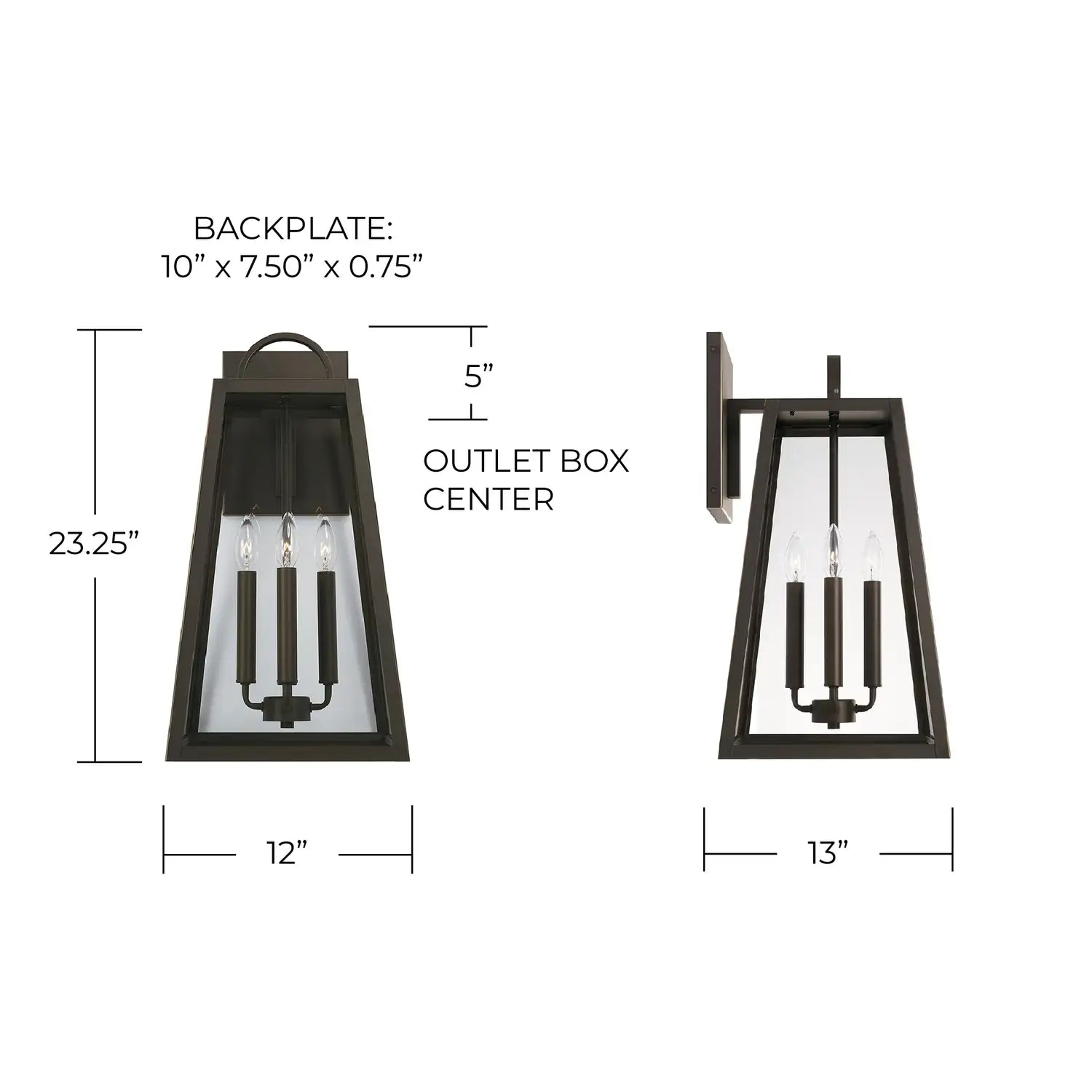 CAPITAL LIGHTING, LEIGHTON OUTDOOR WALL-LANTERN, OUTDOOR WALL LIGHTS