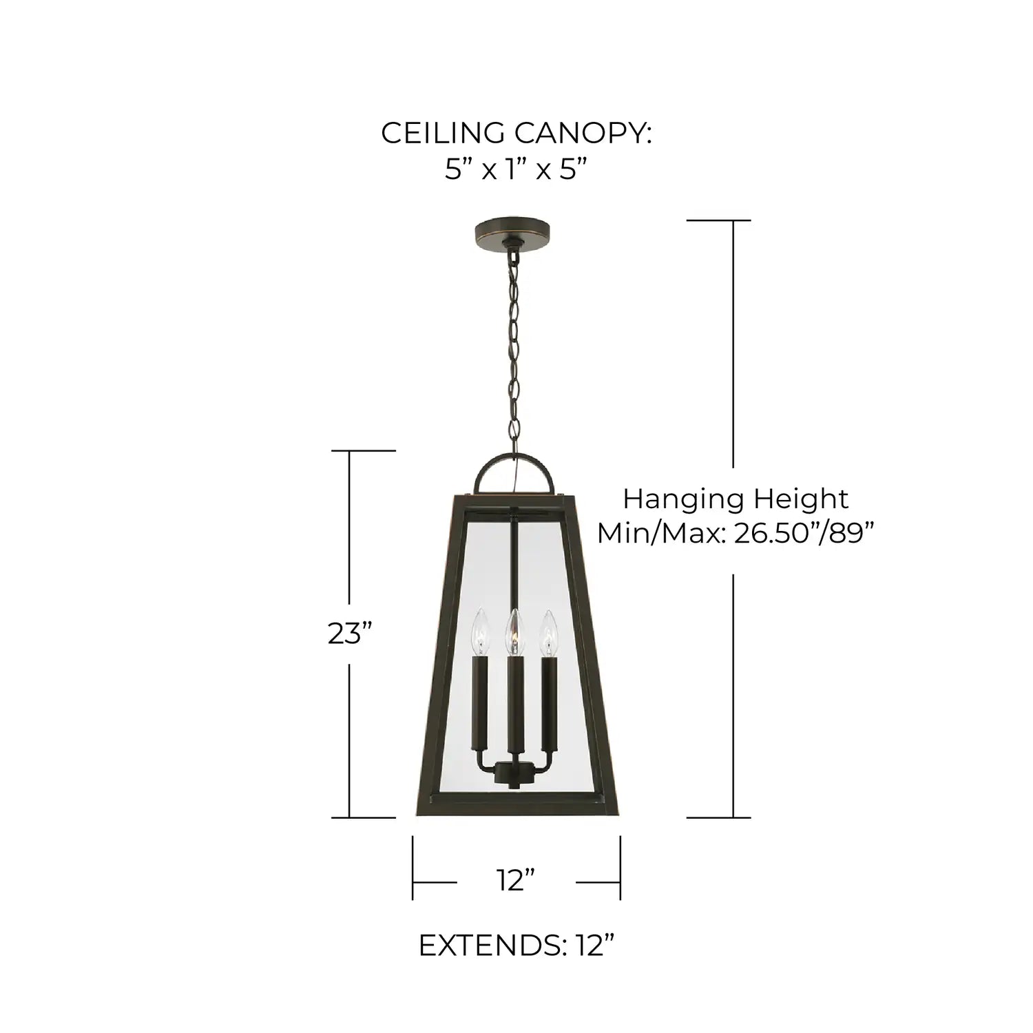 CAPITAL LIGHTING, LEIGHTON OUTDOOR HANGING-LANTERN, OUTDOOR CEILING LIGHT