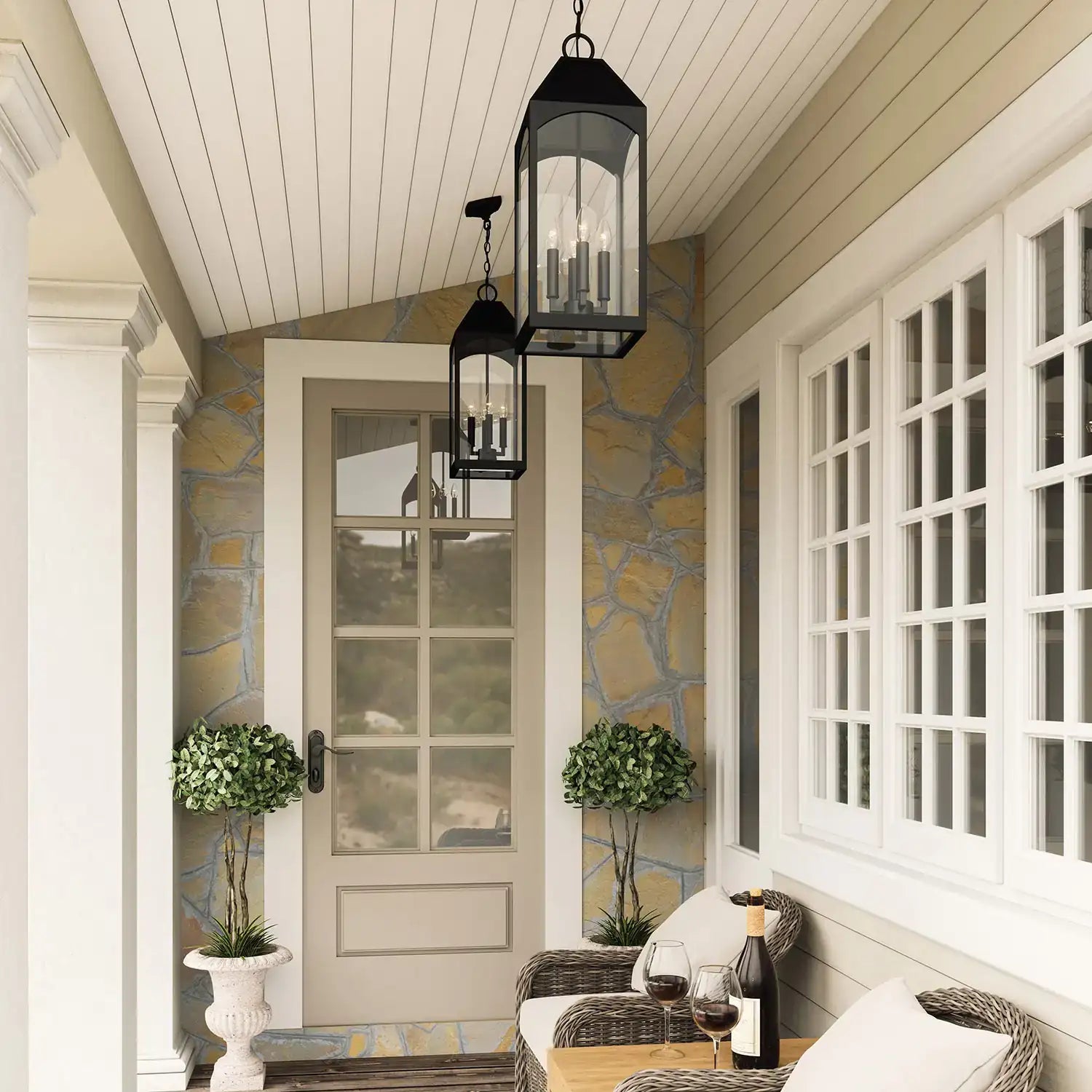 CAPITAL LIGHTING, BURTON OUTDOOR HANGING-LANTERN, OUTDOOR CEILING LIGHT