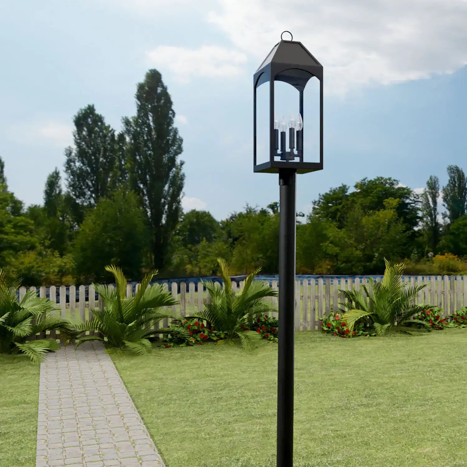 CAPITAL LIGHTING BURTON OUTDOOR POST-LANTERN - Post