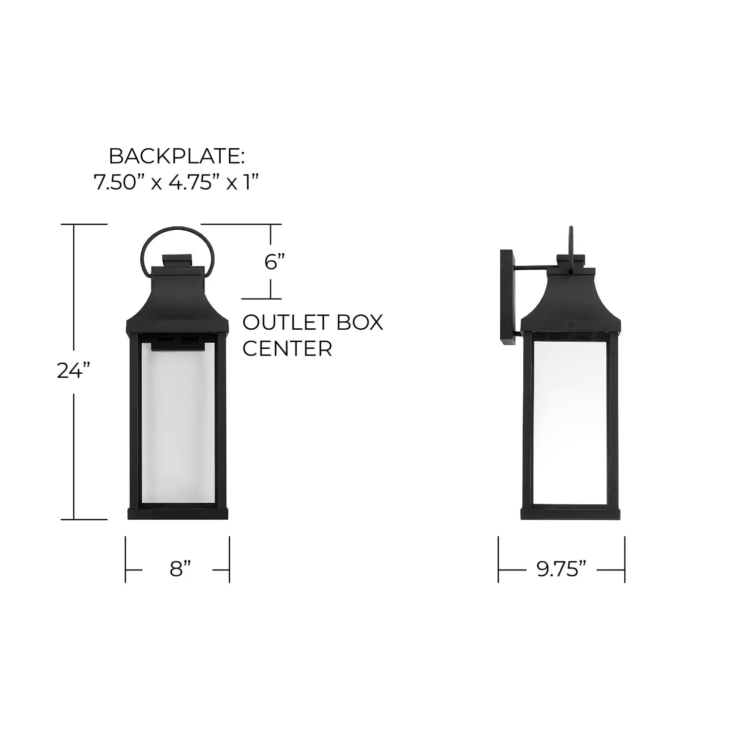 CAPITAL LIGHTING, BRADFORD OUTDOOR WALL-LANTERN, OUTDOOR WALL LIGHTS