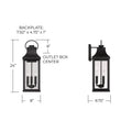 CAPITAL LIGHTING, BRADFORD OUTDOOR WALL-LANTERN, OUTDOOR WALL LIGHTS