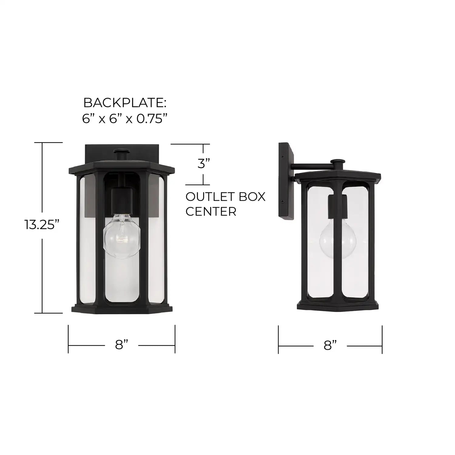 CAPITAL LIGHTING, WALTON OUTDOOR WALL-LANTERN, OUTDOOR WALL LIGHTS