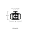 CAPITAL LIGHTING, WALTON OUTDOOR SEMI-FLUSH, OUTDOOR CEILING LIGHT