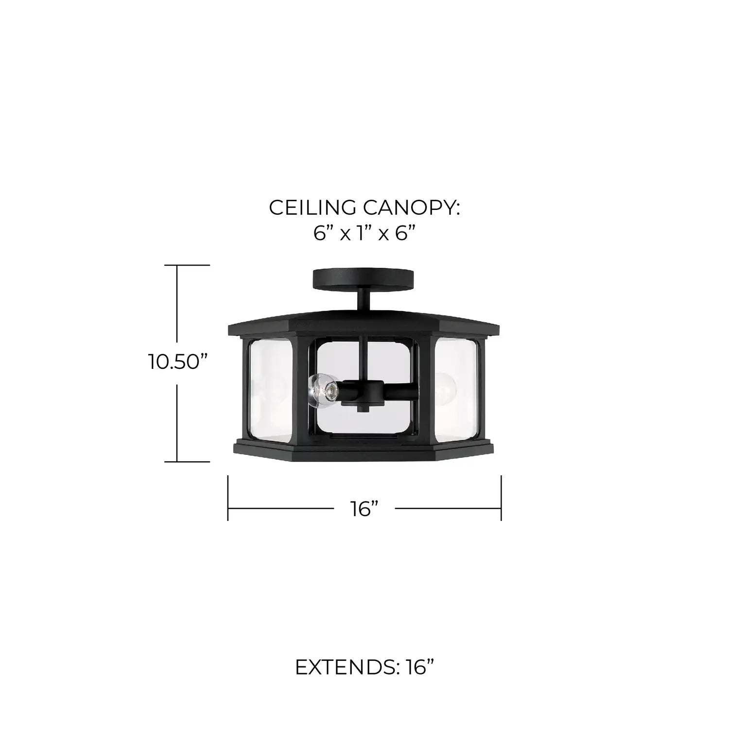 CAPITAL LIGHTING, WALTON OUTDOOR SEMI-FLUSH, OUTDOOR CEILING LIGHT