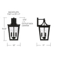 CAPITAL LIGHTING, ADAIR OUTDOOR WALL-LANTERN, OUTDOOR WALL LIGHTS