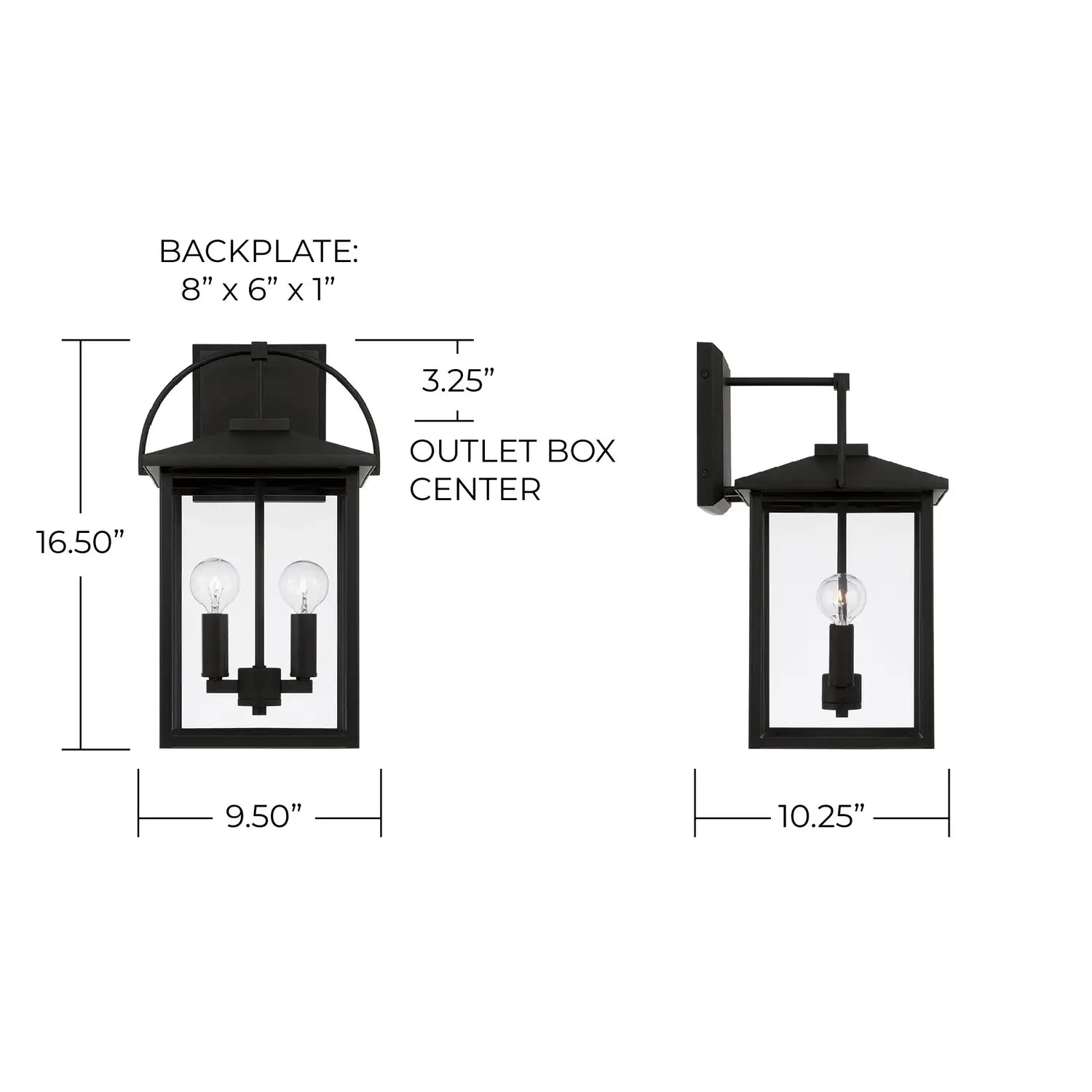 CAPITAL LIGHTING, BRYSON OUTDOOR WALL-LANTERN, OUTDOOR WALL LIGHTS