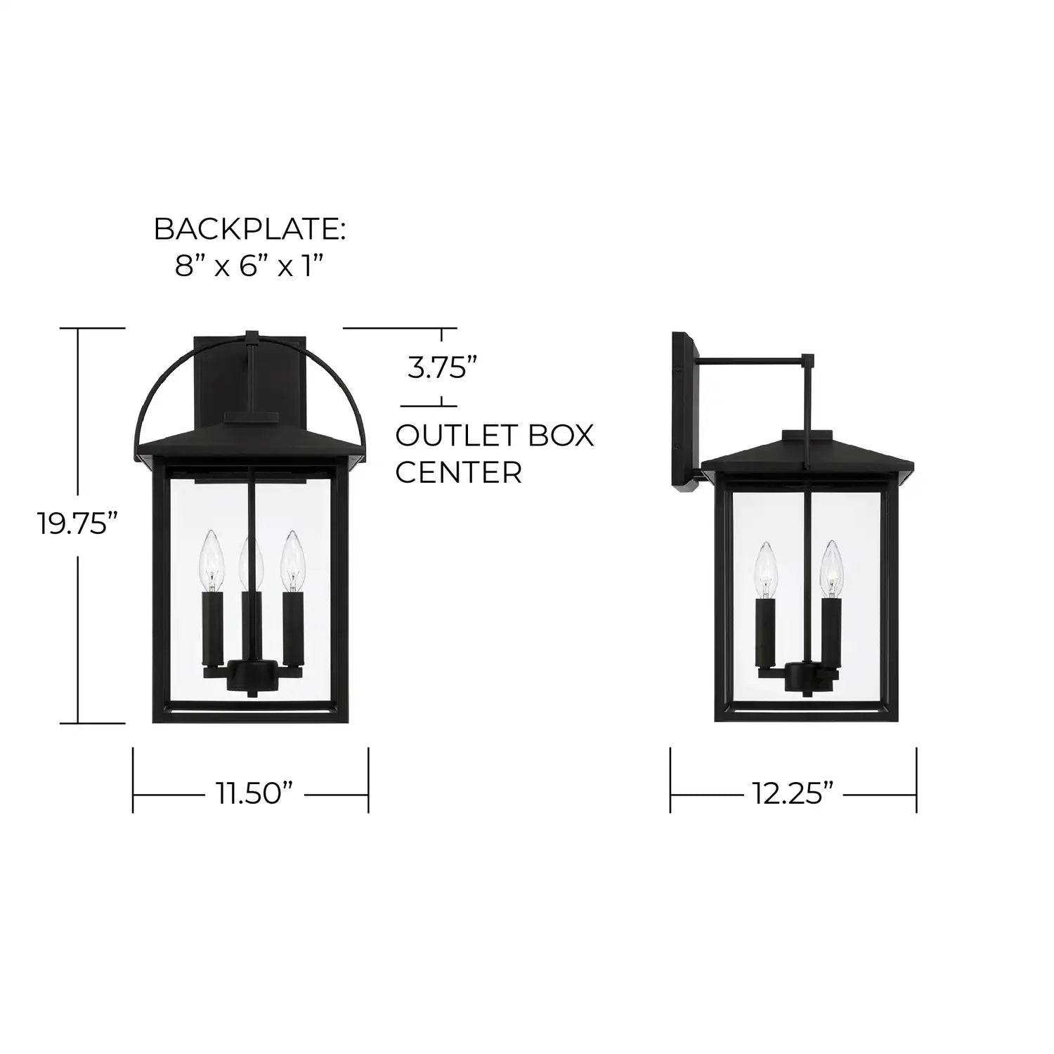 CAPITAL LIGHTING, BRYSON OUTDOOR WALL-LANTERN, OUTDOOR WALL LIGHTS