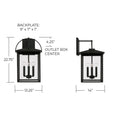 CAPITAL LIGHTING, BRYSON OUTDOOR WALL-LANTERN, OUTDOOR WALL LIGHTS
