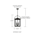 CAPITAL LIGHTING, BRYSON OUTDOOR HANGING-LANTERN, OUTDOOR CEILING LIGHT