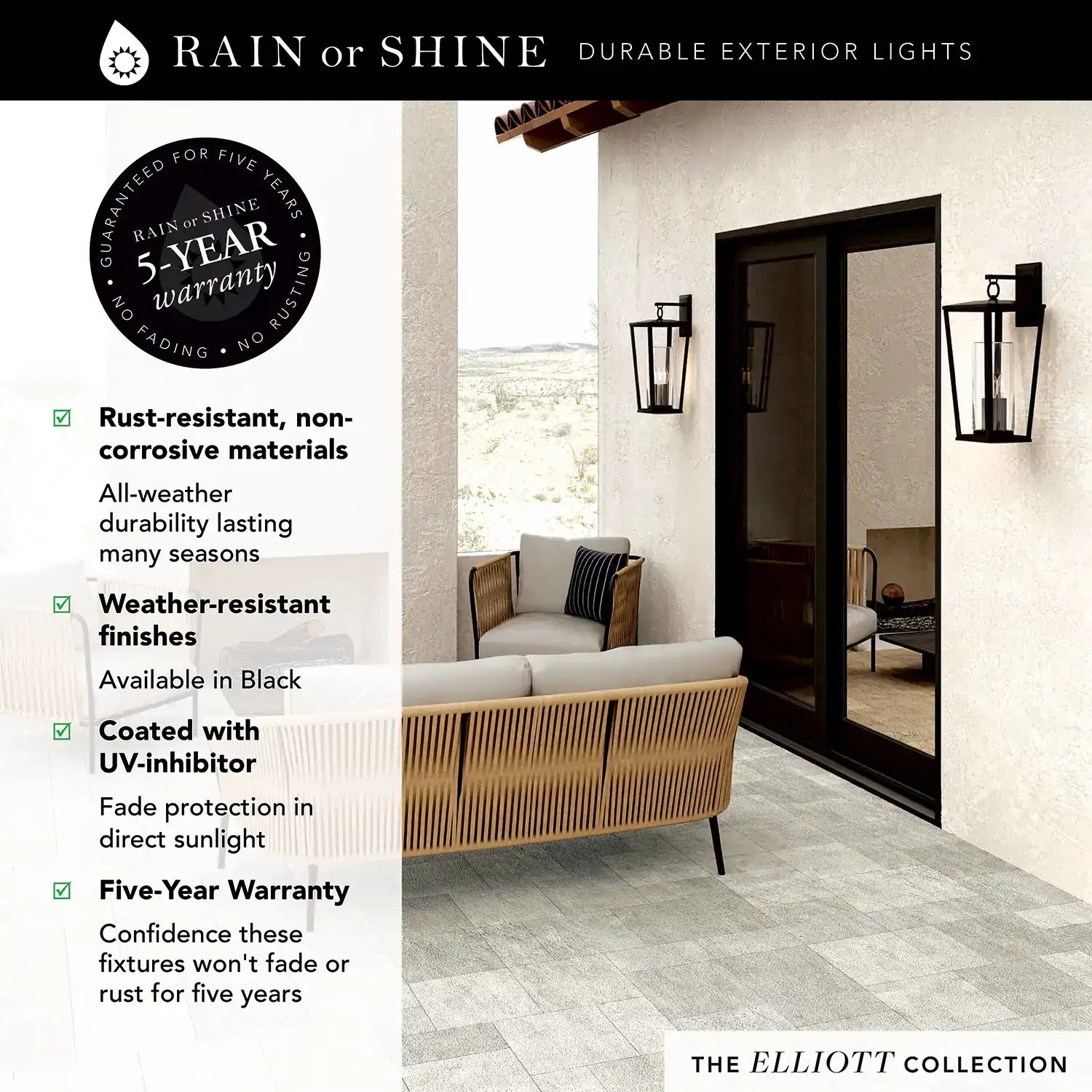CAPITAL LIGHTING, ELLIOTT OUTDOOR WALL-LANTERN, OUTDOOR WALL LIGHTS