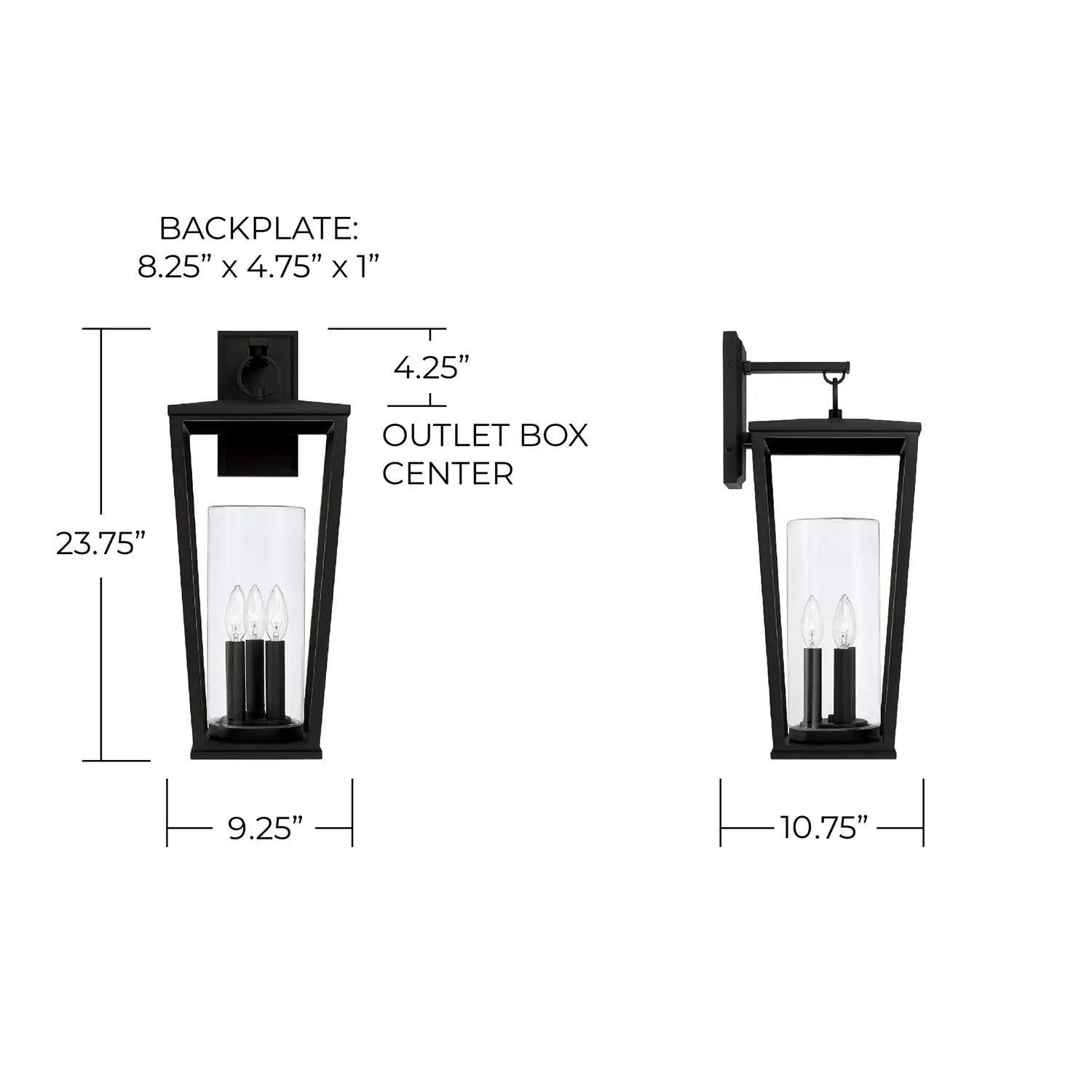 CAPITAL LIGHTING, ELLIOTT OUTDOOR WALL-LANTERN, OUTDOOR WALL LIGHTS