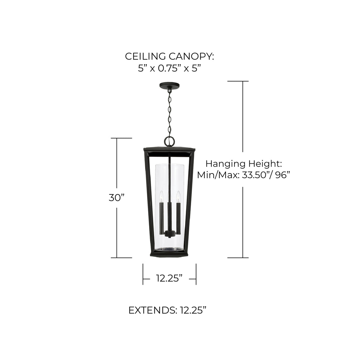 CAPITAL LIGHTING ELLIOTT OUTDOOR HANGING-LANTERN