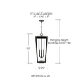 CAPITAL LIGHTING ELLIOTT OUTDOOR HANGING-LANTERN