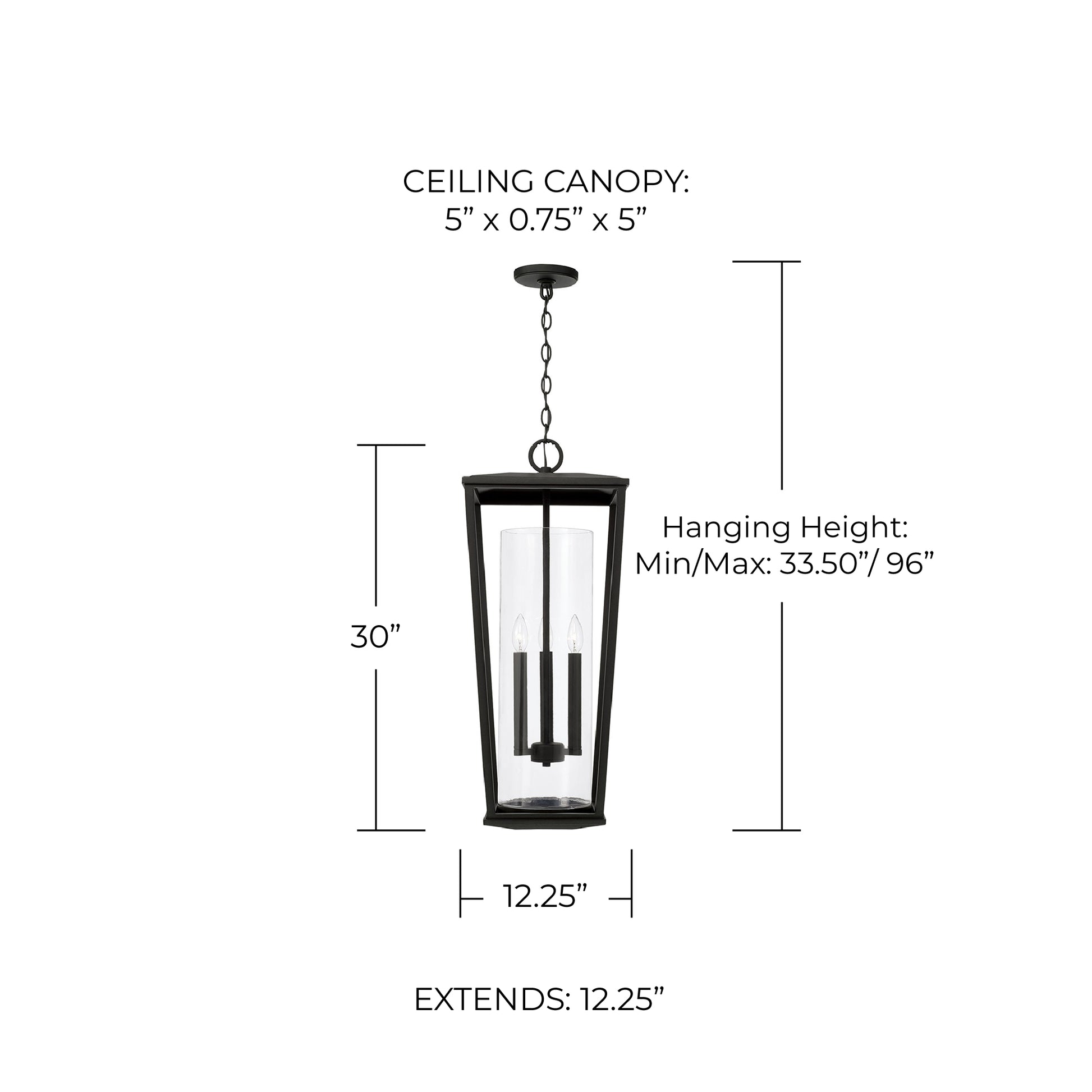 CAPITAL LIGHTING ELLIOTT OUTDOOR HANGING-LANTERN