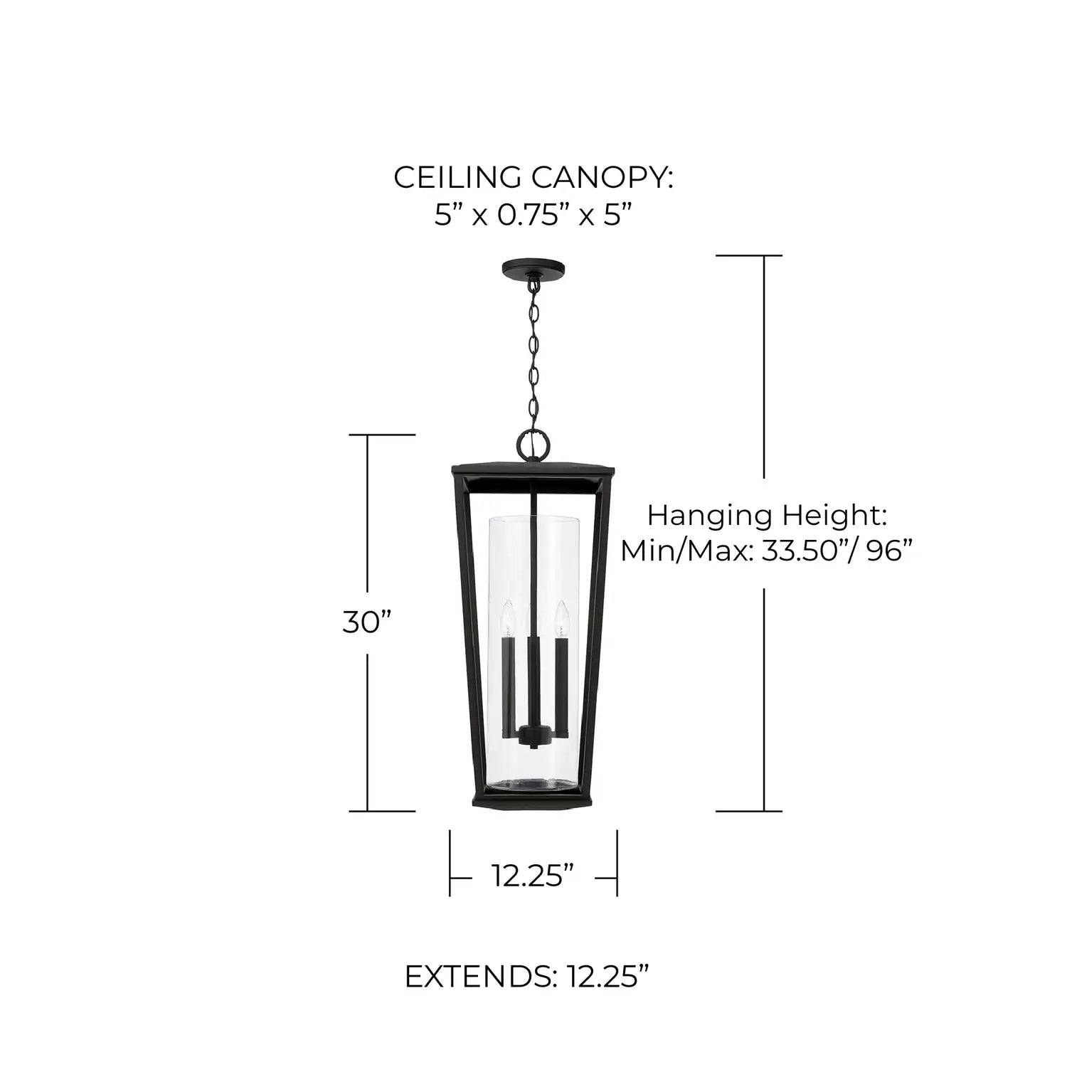 CAPITAL LIGHTING, ELLIOTT OUTDOOR HANGING-LANTERN, OUTDOOR CEILING LIGHT