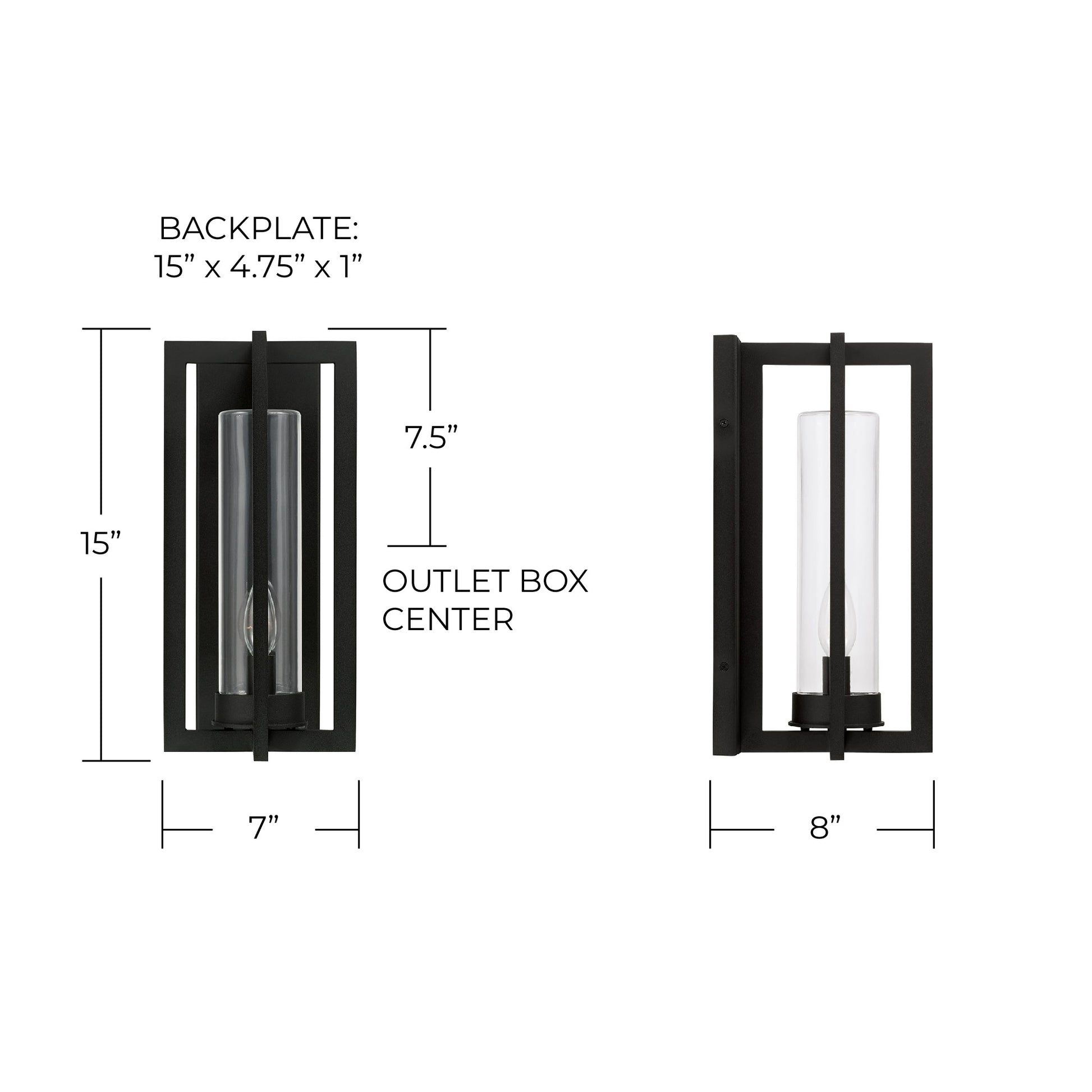 CAPITAL LIGHTING KENT OUTDOOR WALL-LANTERN