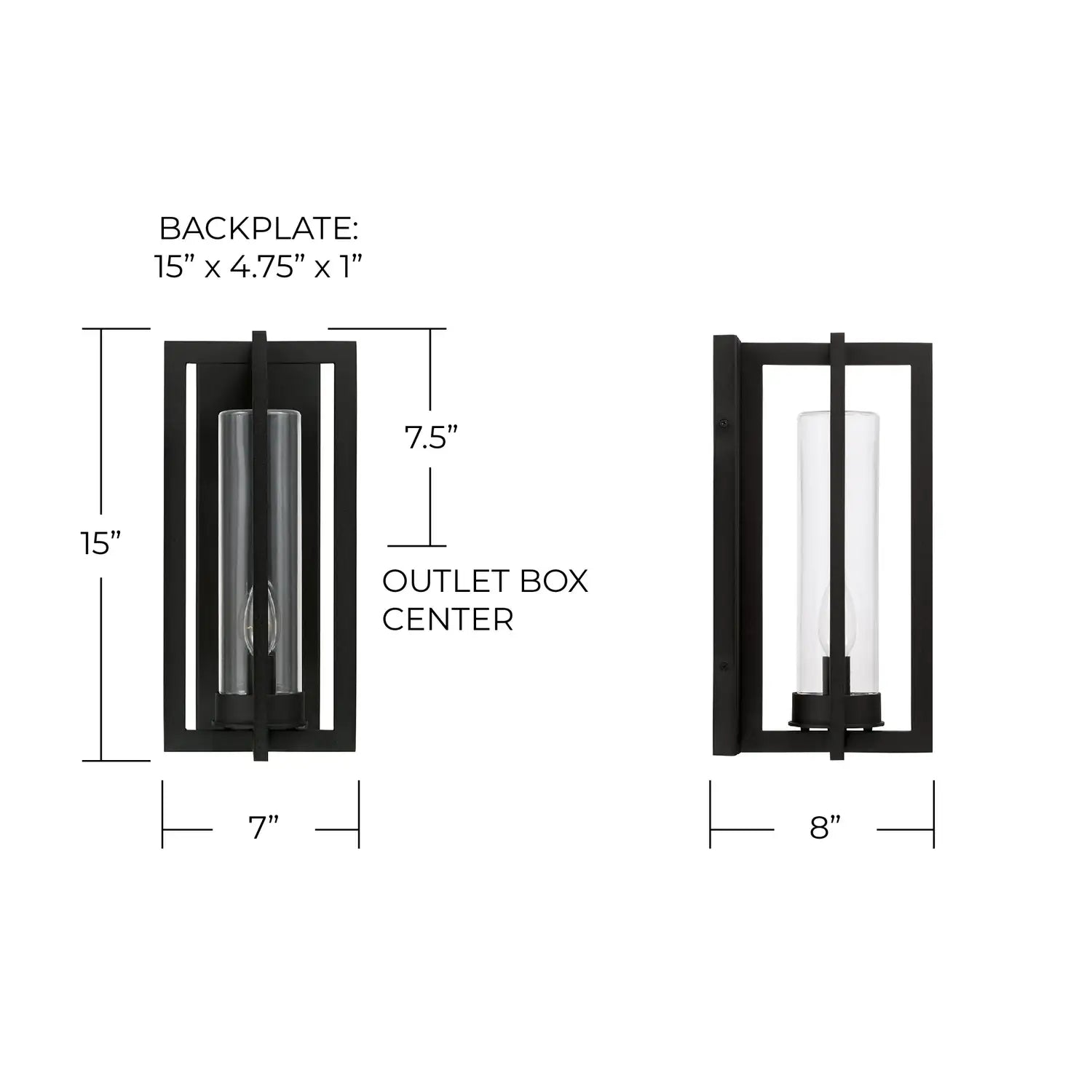 CAPITAL LIGHTING, KENT OUTDOOR WALL-LANTERN, OUTDOOR WALL LIGHTS
