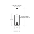CAPITAL LIGHTING, KENT OUTDOOR HANGING-LANTERN, OUTDOOR CEILING LIGHT