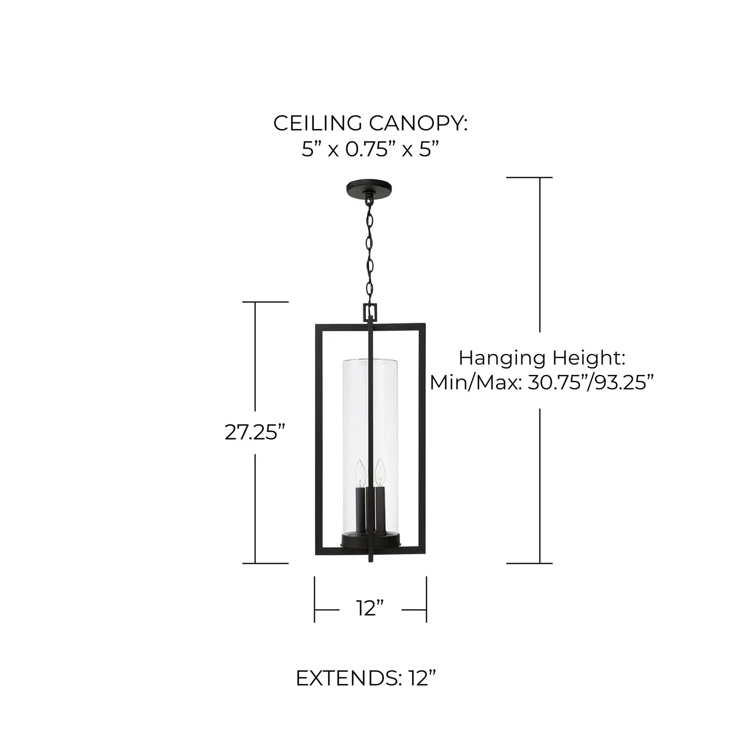 CAPITAL LIGHTING, KENT OUTDOOR HANGING-LANTERN, OUTDOOR CEILING LIGHT