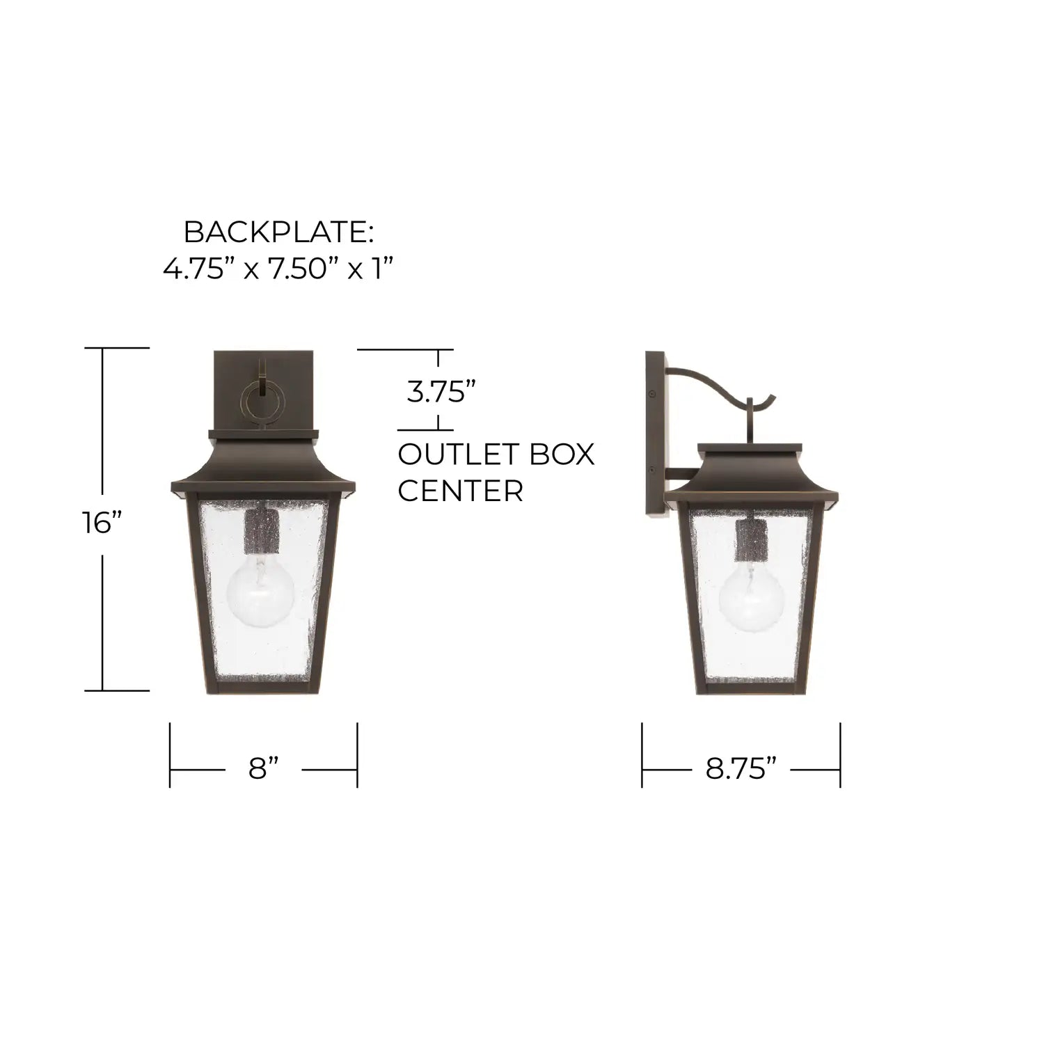 CAPITAL LIGHTING, CHANDLER OUTDOOR WALL-LANTERN, OUTDOOR WALL LIGHTS
