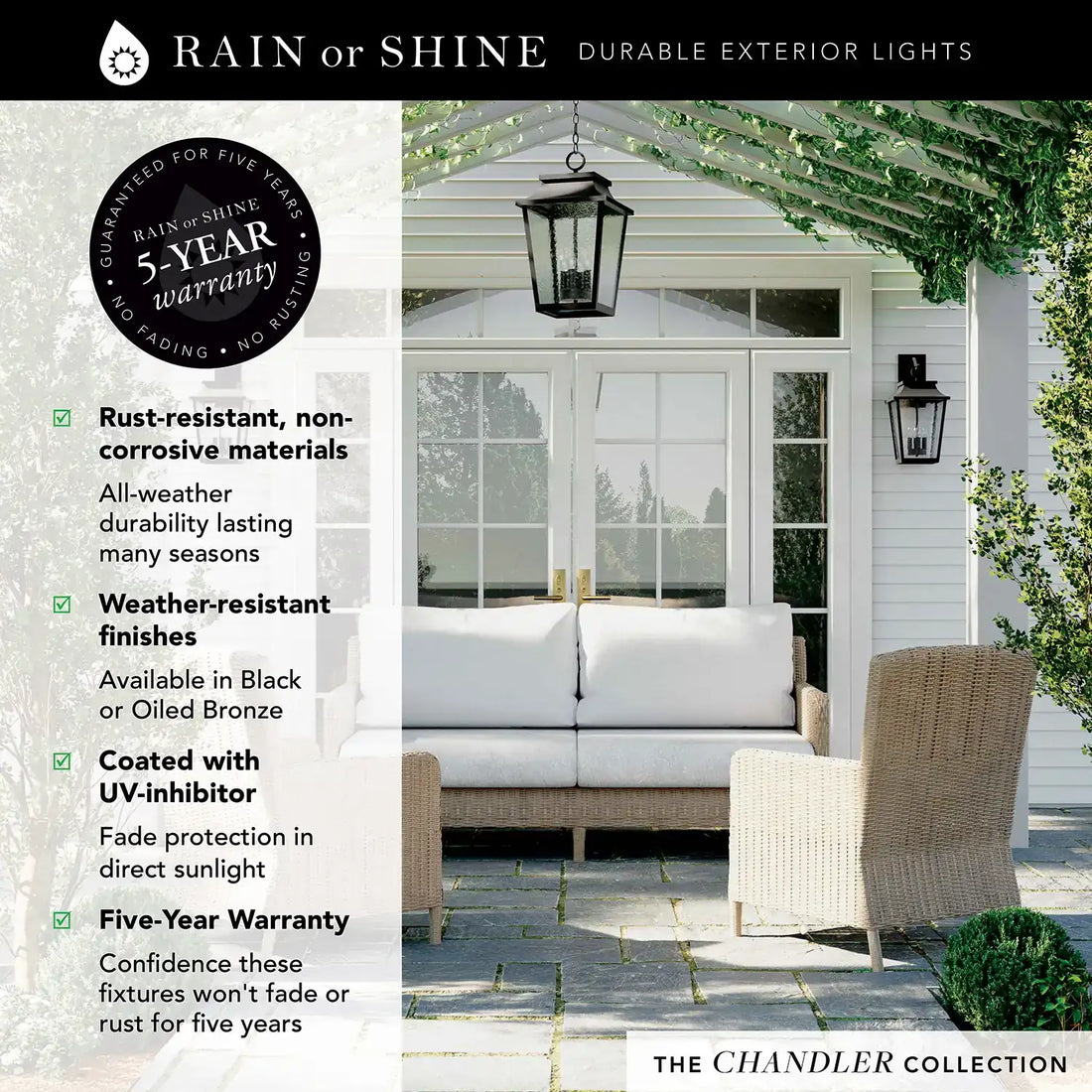 CAPITAL LIGHTING, CHANDLER OUTDOOR HANGING-LANTERN, OUTDOOR CEILING LIGHT