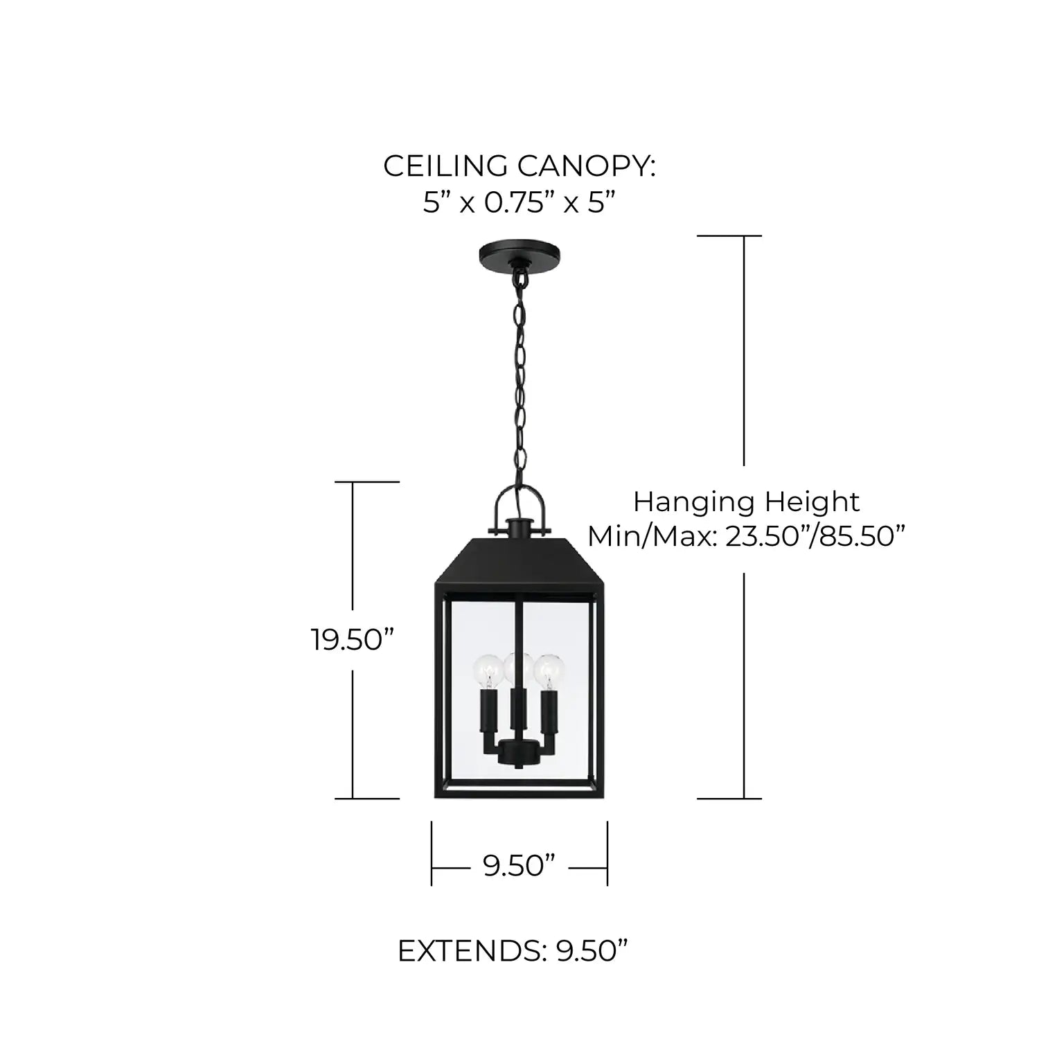 CAPITAL LIGHTING, NELSON OUTDOOR HANGING-LANTERN, OUTDOOR CEILING LIGHT