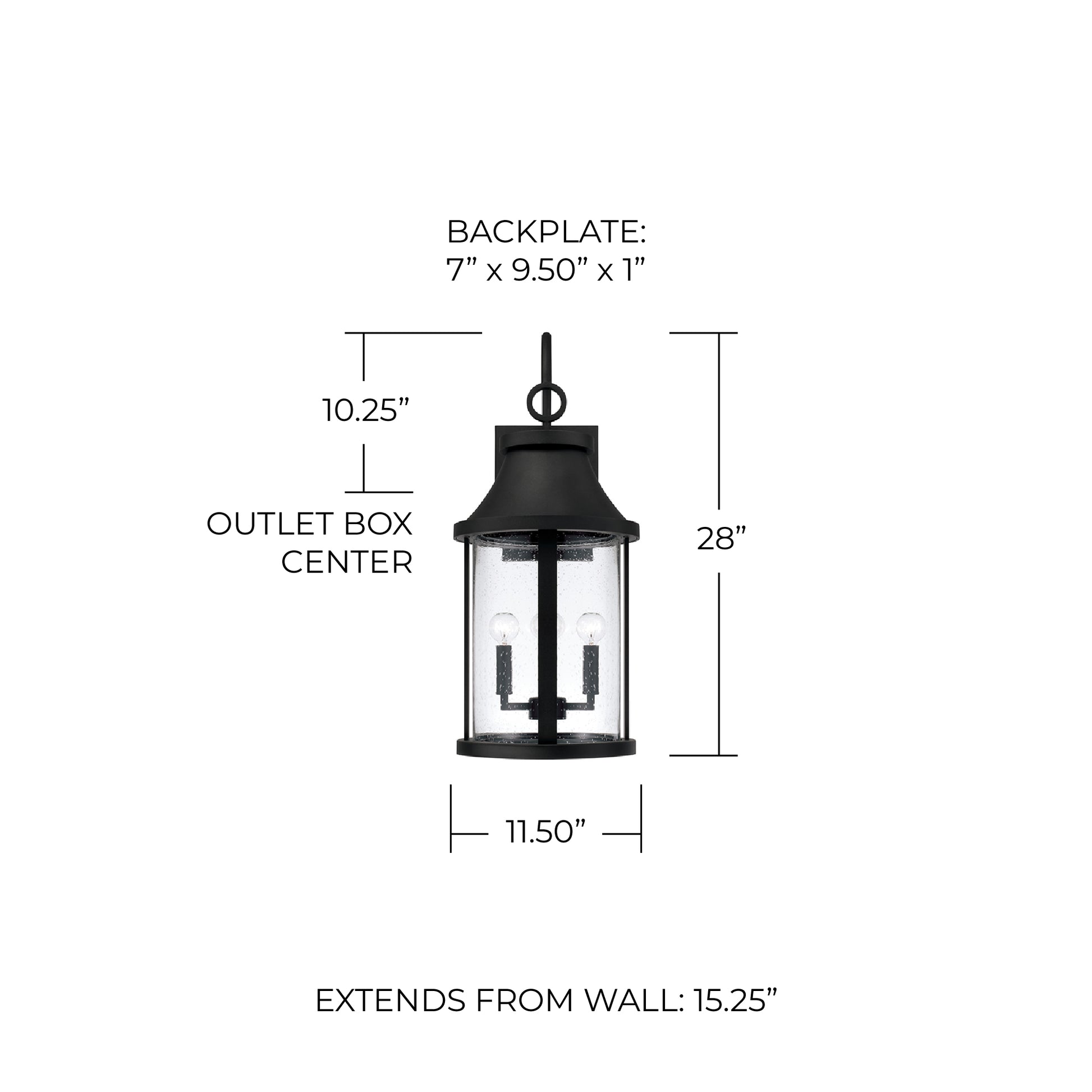 CAPITAL LIGHTING BRIDGER OUTDOOR WALL-LANTERN