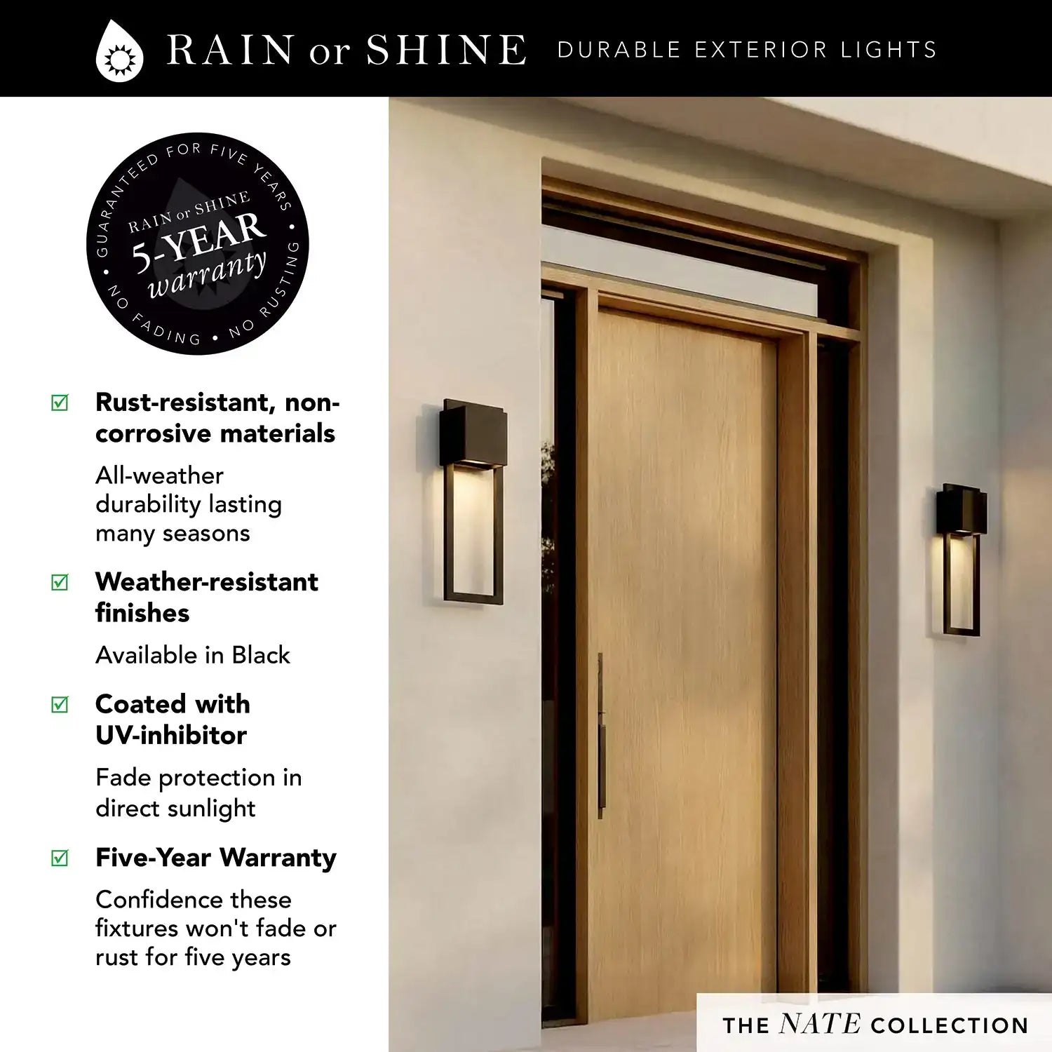 CAPITAL LIGHTING, NATE OUTDOOR WALL-LANTERN, OUTDOOR WALL LIGHTS