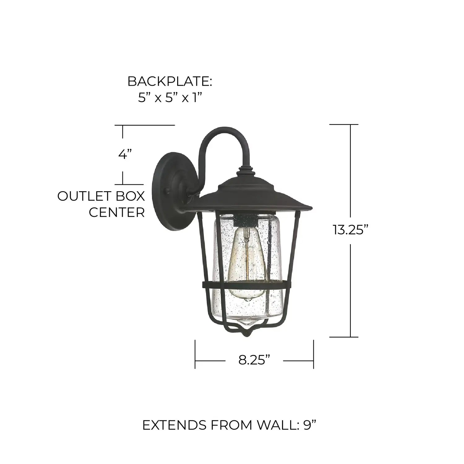 CAPITAL LIGHTING, CREEKSIDE OUTDOOR WALL-LANTERN, OUTDOOR WALL LIGHTS