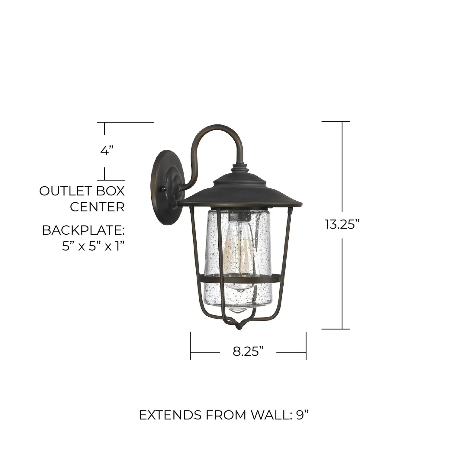 CAPITAL LIGHTING, CREEKSIDE OUTDOOR WALL-LANTERN, OUTDOOR WALL LIGHTS